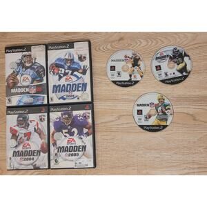 Madden NFL Lot of 7 Games  PS2 (Sony) Pre-owned Untested Scratched 3 Disc Only